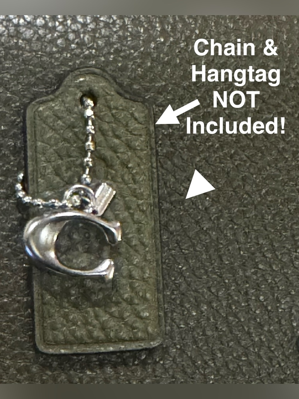 Coach Silver 'C' Letter Charm with Coach Tag - Picture 2 of 10